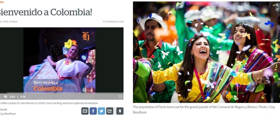 Consulado de Colombia en Auckland destaca la publicación “Colours of Colombia: All the fun on the fiesta in Latin America” del New Zealand Herald
