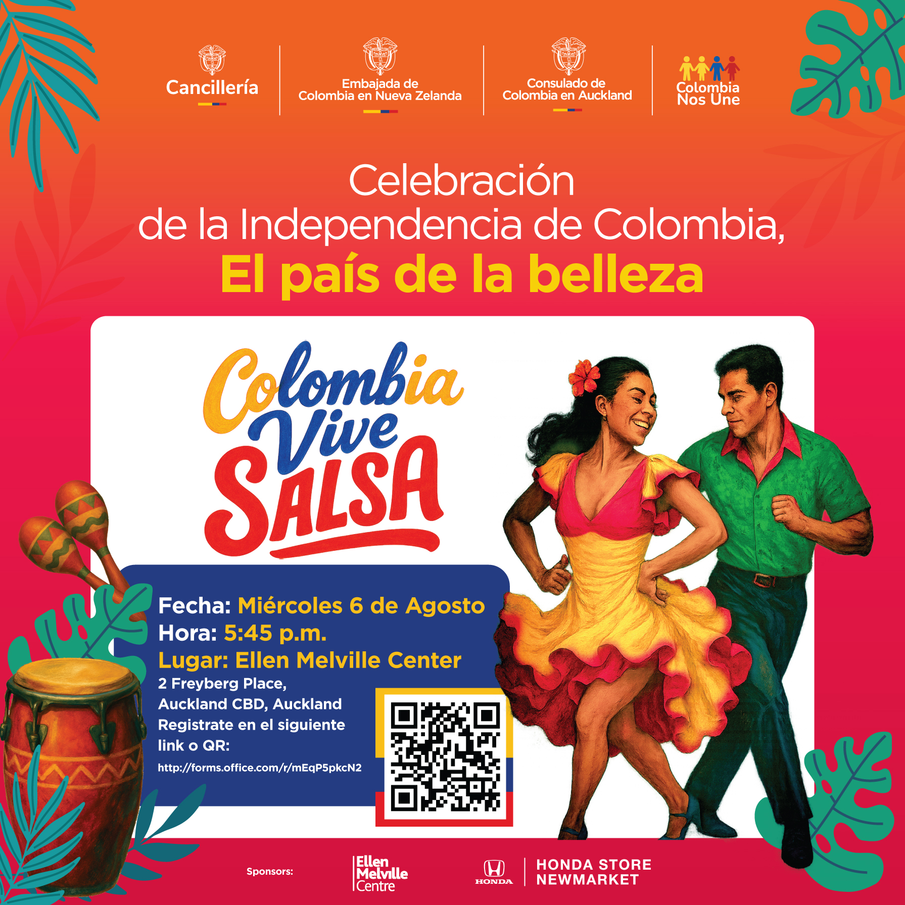 Invitación Independencia en Auckland