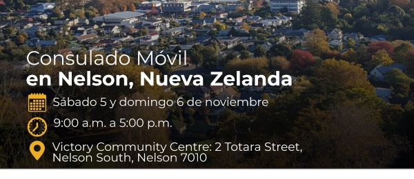 Consulado Móvil en Nelson, Nueva Zelanda