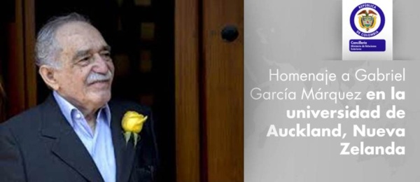 Homenaje a Gabriel García Márquez en la universidad de Auckland, Nueva Zelanda el 28 de julio